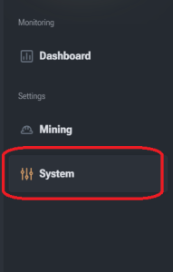 System Menu