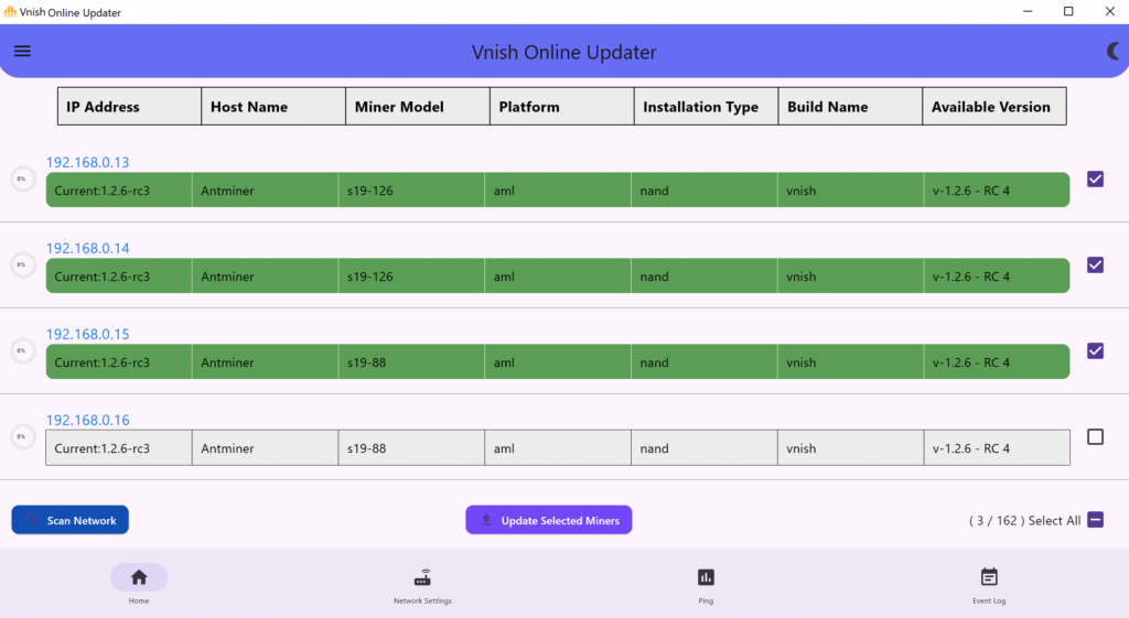 VOU firmware update 8 vnish scan en 2